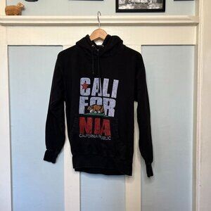 XNT California Republic Black Pullover Hoodie M